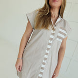 Addie Mini Dress - Taupe