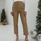 Fargo Leather Pant - Khaki