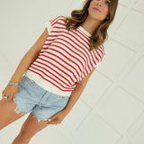 Greer Knit Top - Red
