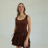 Pleasure To Pleat You Mini Romper Dress