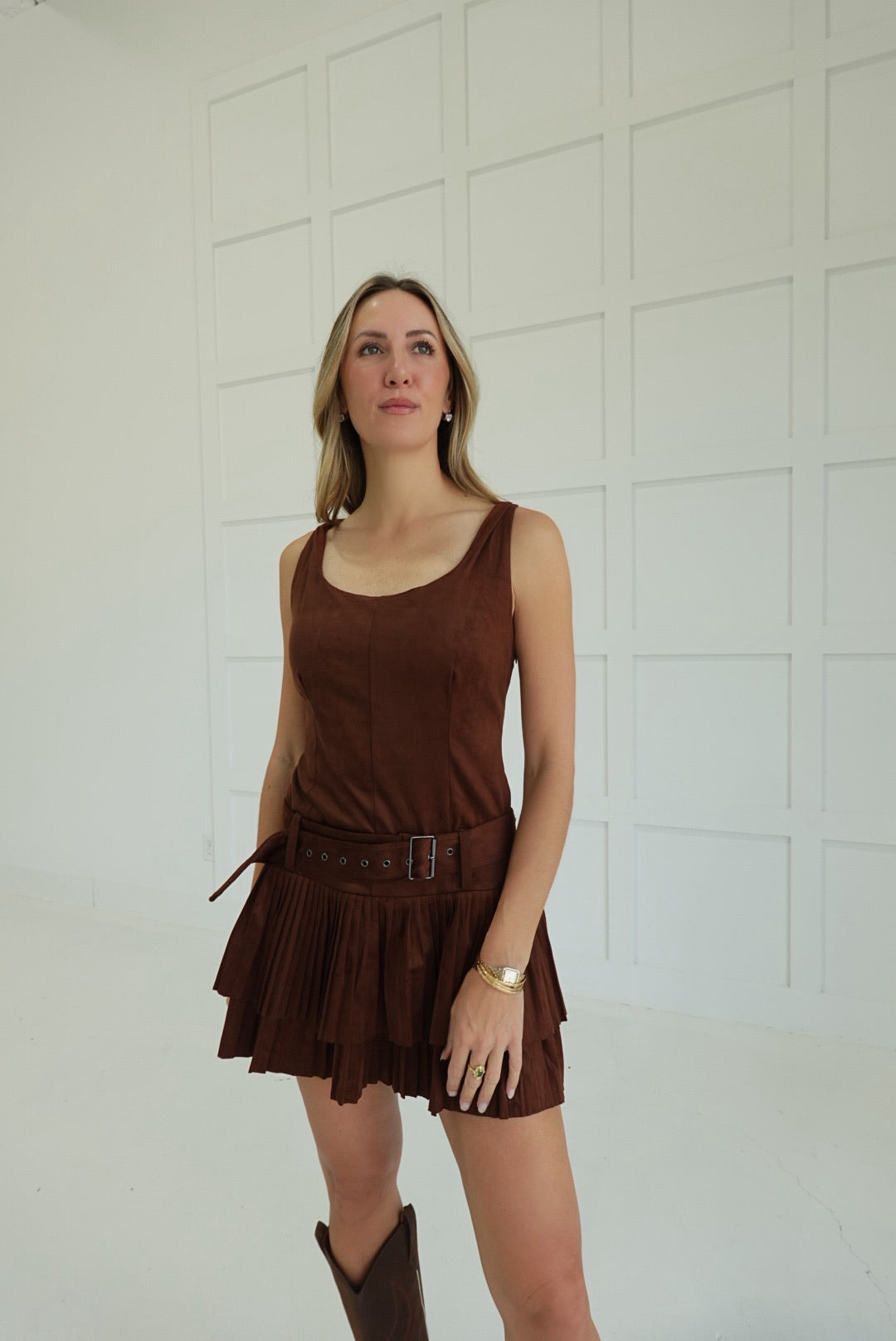 Pleasure To Pleat You Mini Romper Dress – West of Fifty Five Pleasure To Pleat You Mini Romper Dress – West of Fifty Five