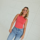 Basic Seamless Tank - Coral