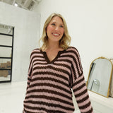 Chancey Sweater Top - Choco
