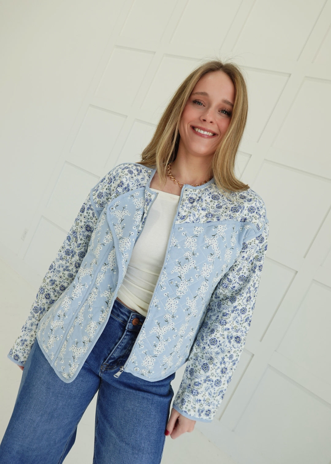 Catarina Quilted Jacket - Blue