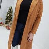 Samoy Suede Coat - Camel