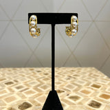 Pearl Hoop Studs