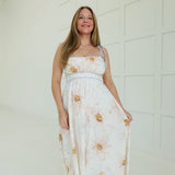 Novelty Midi Dress - Cream Multi