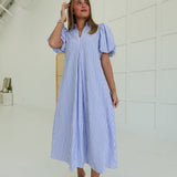 Lisla Midi Dress - Blue