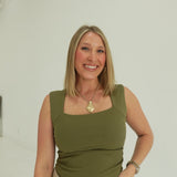 Pippa Ruched Top - Olive