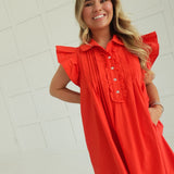 Kickoff Mini Dress - Red