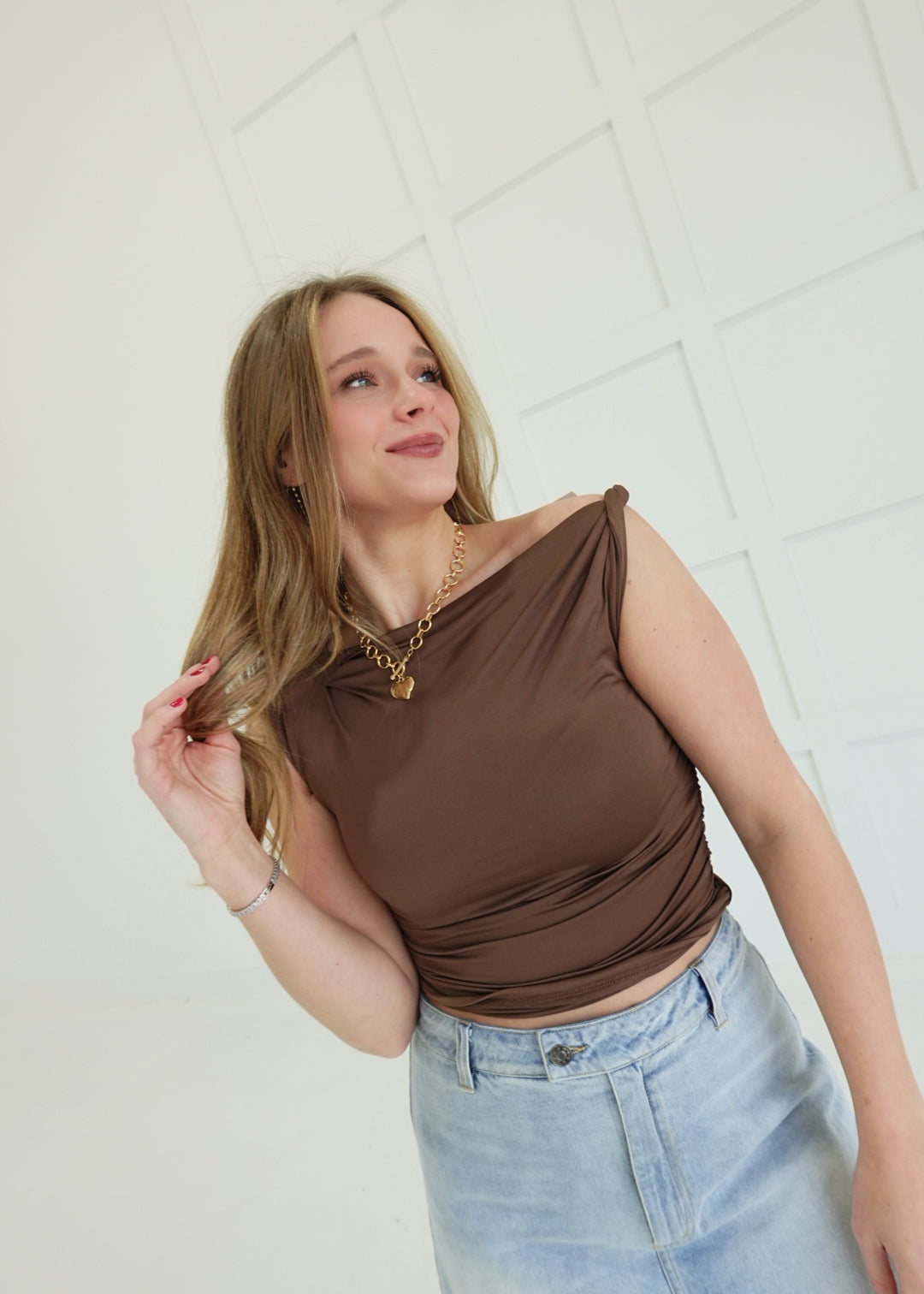 The Darby Top - Chocolate