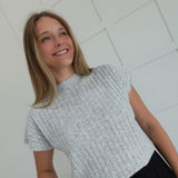Flatter Me Ribbed Top - Grey