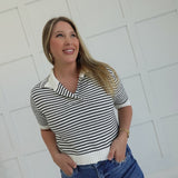 Scotty Collared Top - Black