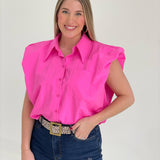 Leah Top - Hot Pink