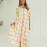 County Fair Floral Midi Dress - Pink