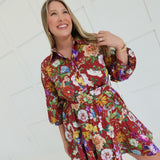 The Founders Mini Dress - Merlot
