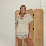 Off Duty Hooded Set - Light Taupe