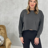 Washed + Spun Basic Top - Black