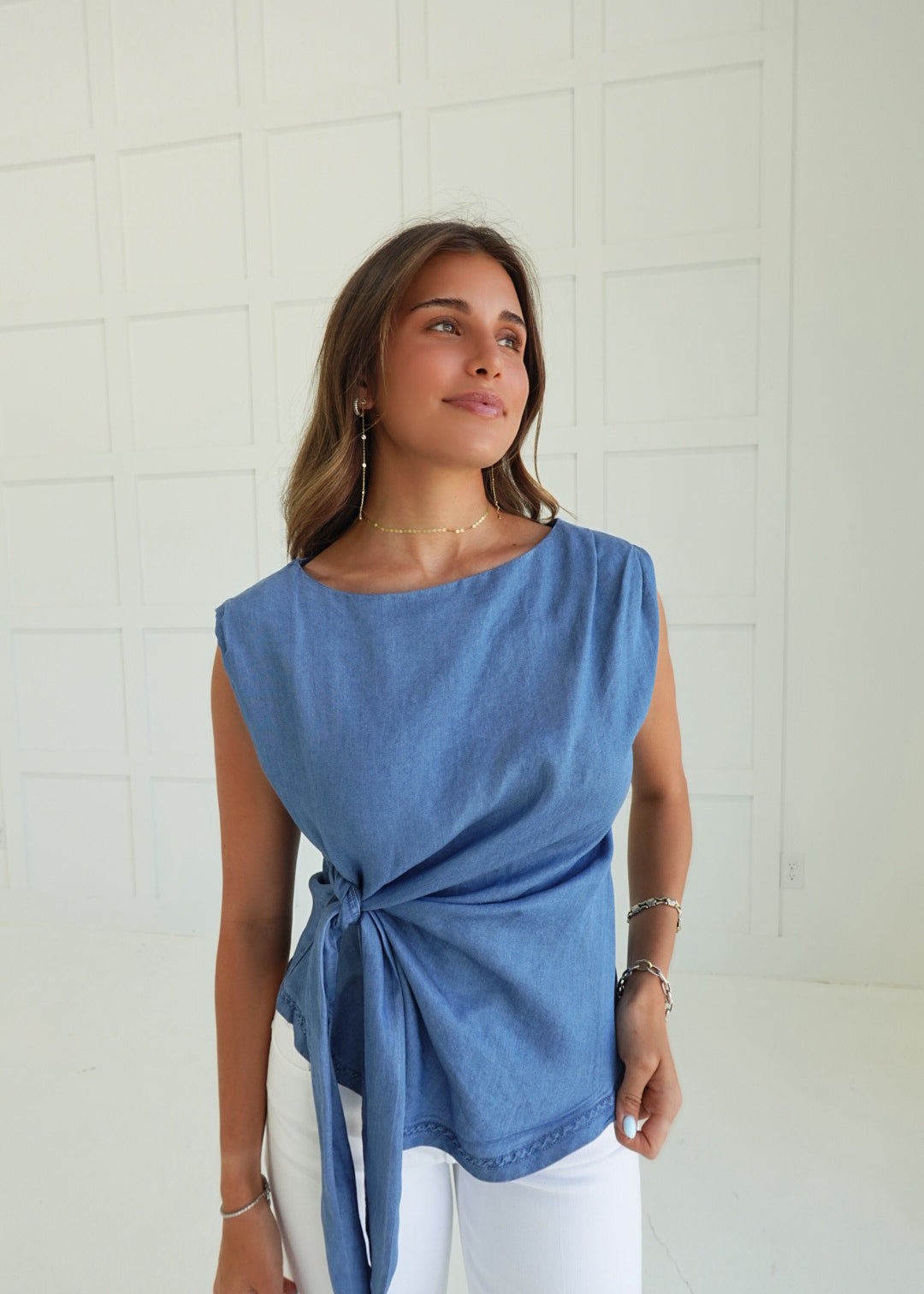 All Tied Up Top - Denim