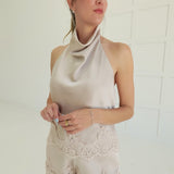 Dear Diary Satin Set - Almond