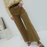 On Demand Wide Leg Trouser - Mocha