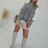 Fester Open Vest Top - Grey