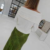 Pyro Midi Skirt - Green