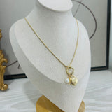 Cross My Heart Necklace - Gold