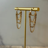 Ava Chain Hoop Earrings