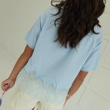 Rowans Lace Top - Sky