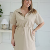 The Chosen Mini Dress - Lt Taupe