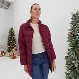 Aberdeen Puffer Jacket - Burgundy