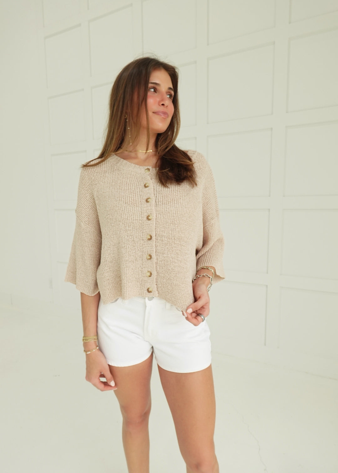 Lighter Spring Layer Cardi - Khaki