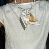 Magnetic Scarf Necklace - Beige