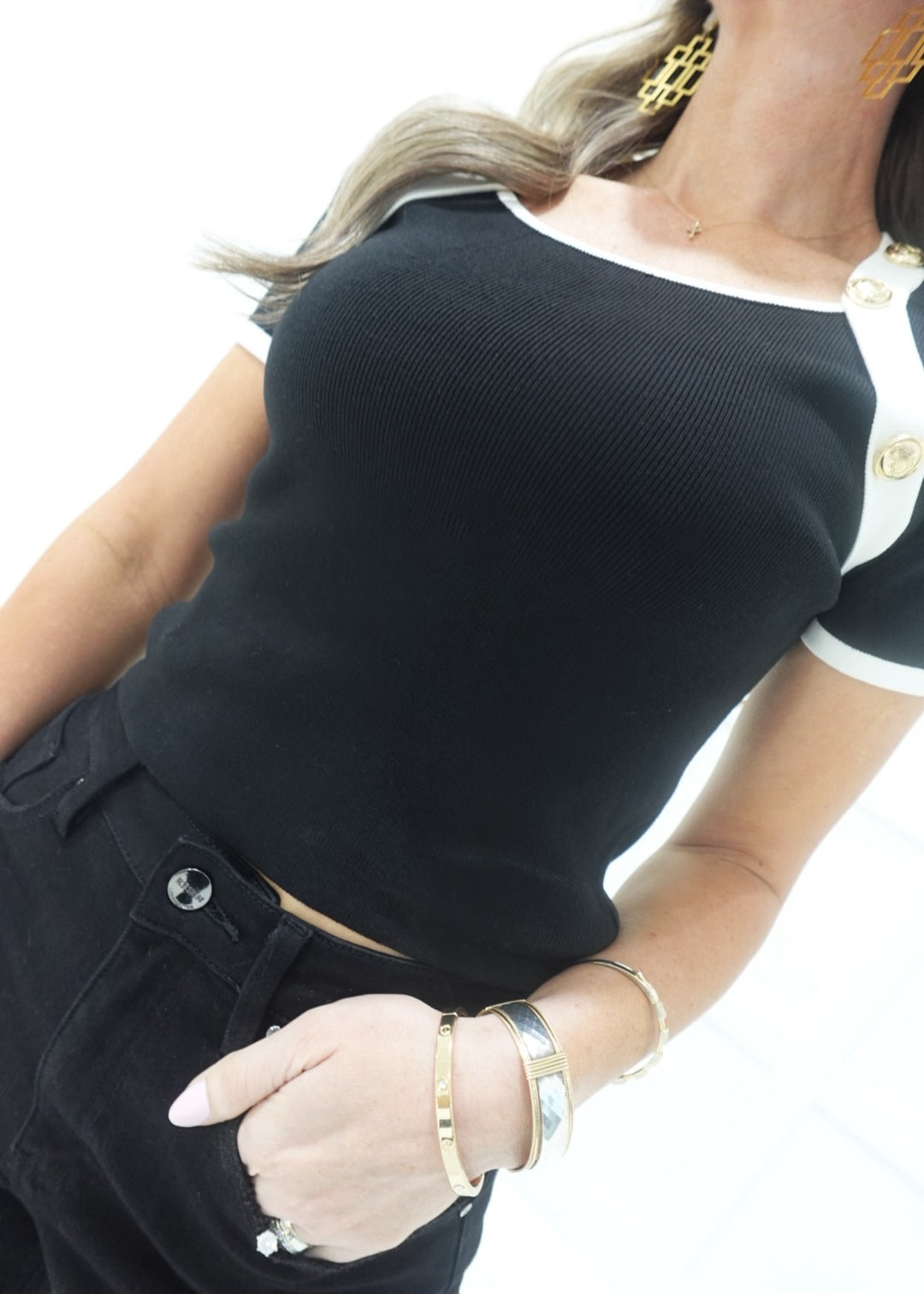 Cobel Knit Top - Black
