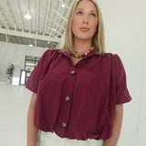 Bennet Bubble Top - Wine