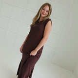 Amelia Midi Dress - Brown