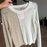 Stella Colorblock Sweater - Oatmeal Cream