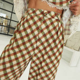 Olive's Plaid Pants - Olive