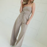 Soft Escapes Jumpsuit - Ash Mocha