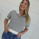 Scotty Collared Top - Black