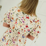 Full Bloom Mini Dress - Cream Red