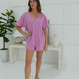 Easy Way Out Romper - Orchid