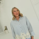 Lois Lace Top - Chambray