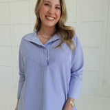 Elevated Country-Side Top - Navy