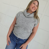 Calla Sweater Top - Gray