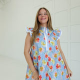 Blissful In Spring Dress - Blue