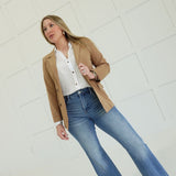 Corporate Chic Blazer - Tan