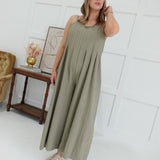 Ollie Jumpsuit - Light Olive