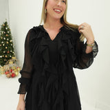 Sweet Whirl Of Mine Dress - Black